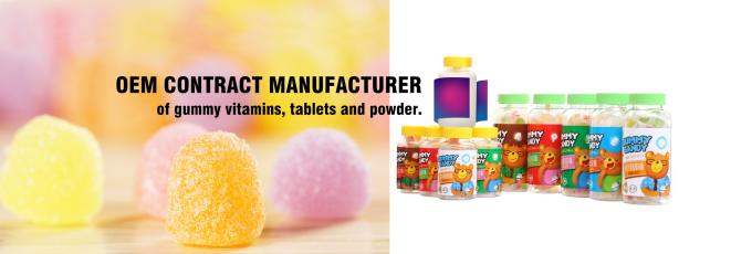 Vitamines gommeuses organiques de fruits tropicaux, OEM de Gummies de Multivitamin d'enfants disponible