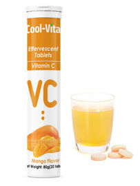 Tablettes de la vitamine C 100mg de saveur de mangue, Tablettes nutritionnelles de soluble de vitamine C
