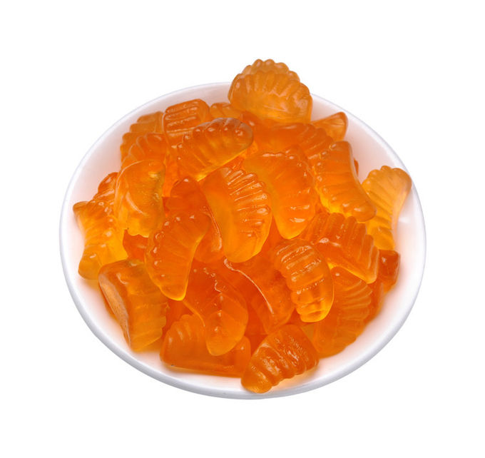 La saveur orange badine les bonbons gommeux à Vegan halal formés par fruit gommeux de vitamines